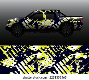 car wrap vector designs with abstract grunge background for vehicle branding