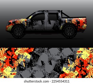 car wrap vector designs with abstract grunge background for vehicle branding
