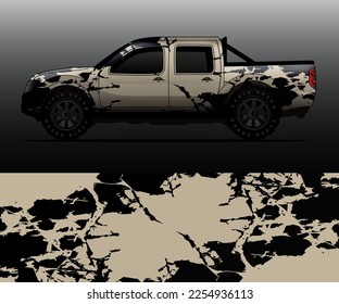 car wrap vector designs with abstract grunge background for vehicle branding