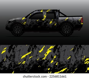 car wrap vector designs with abstract grunge background for vehicle branding