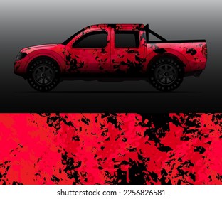 car wrap vector designs with abstract grunge background for vehicle branding