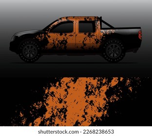 car wrap vector designs with abstract grunge background for vehicle branding