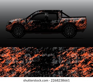 car wrap vector designs with abstract grunge background for vehicle branding