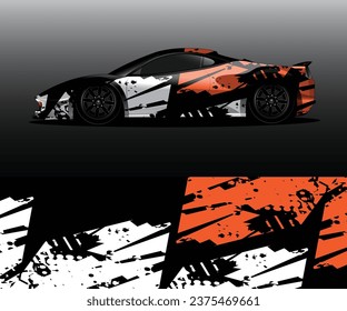 car wrap vector designs with abstract grunge background for vehicle branding