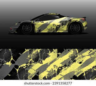 Vektorgrafik-Design mit abstraktem Hintergrund für die Fahrzeugmarkierung