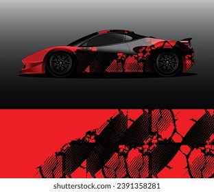 car wrap vector designs with abstract grunge background for vehicle branding
