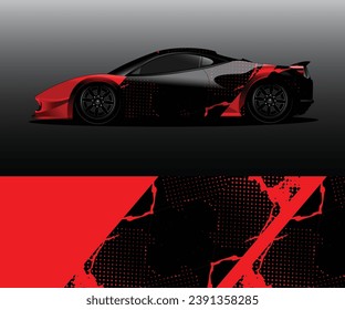 car wrap vector designs with abstract grunge background for vehicle branding