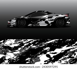 Autoverpackungs-Vektor-Designs mit abstraktem Grunge-Hintergrund für Fahrzeug-Branding
