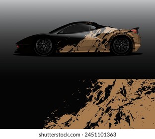 car wrap vector designs with abstract grunge background for vehicle branding