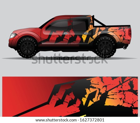 car wrap vector designs with abstract grunge background for vehicle branding