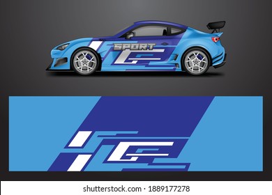 Diseño de vectores de ajuste de coche , Fondo de la iluminación , Decoración de carreras azules