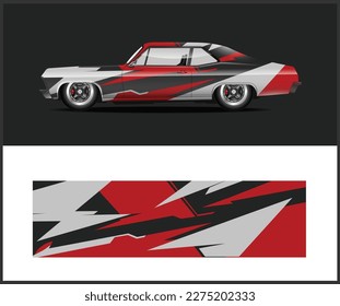 Car wrap vector graphic  for racing  car
