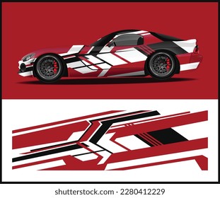 Car wrap vector graphic racing abstract, for vehicle vinyl wrap sport car