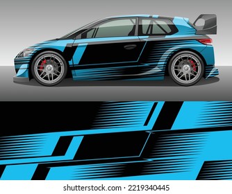 Car wrap vinyl racing decal ornament. Abstract geometric striped sport background design print template. Vector illustration.