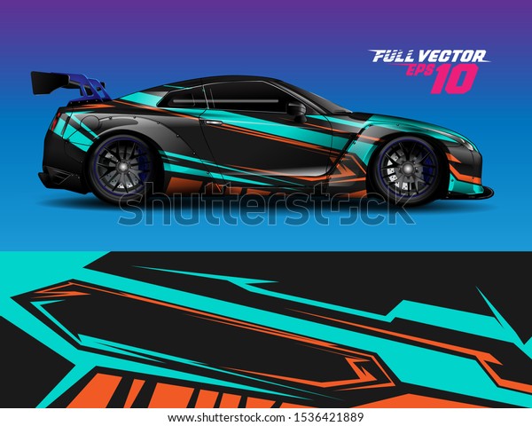 car wrap\
vinyl sticker design. abstract stripe and grunge background for\
racing, livery, signage, and daily use car.\
