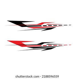 car wrapping decal design vector. car modification decals.
