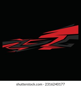 car wrapping decal design vector. car modification decals.

