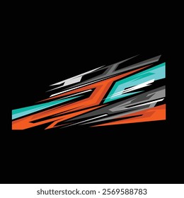 car wrapping decal design vector. car modification decals.
