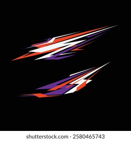 car wrapping decal design vector. car modification decals.
