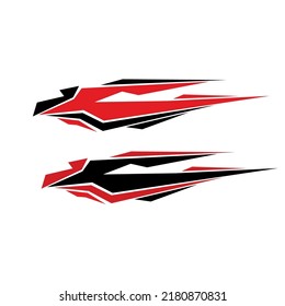 vector de la plantilla de calcomanías de envoltura de coche. calcomanías de carreras