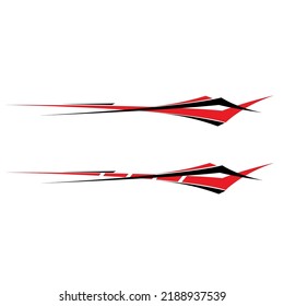 car wrapping decal template vector design. racing car body decals.
