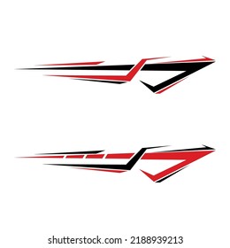 car wrapping decal vector. modern decals for cars