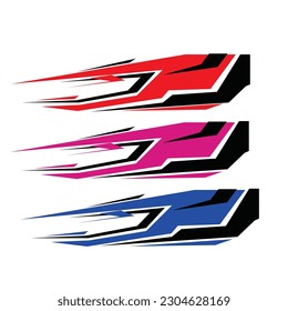 vector de decal de envoltura de coche. calcomanías modernas para coches
