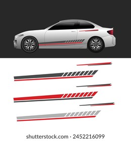 car wrapping decal vector. modern decals for cars
