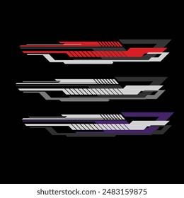 car wrapping decal vector. modern decals for cars
