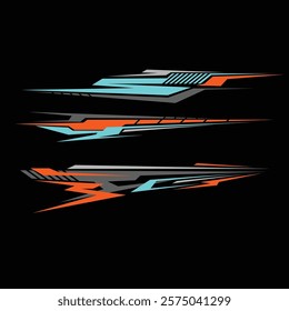 car wrapping decal vector. modern decals for cars
