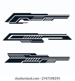 car wrapping decal vector. modern decals for cars
