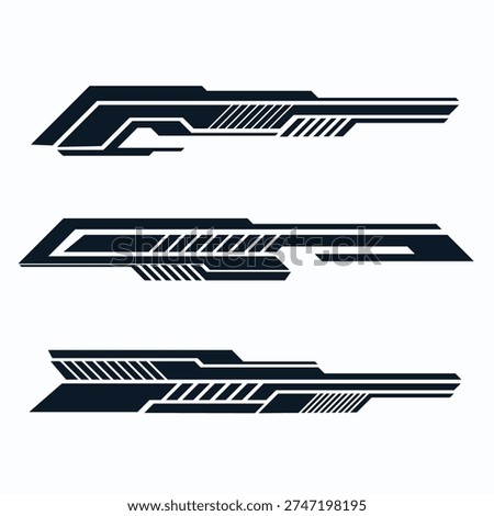 car wrapping decal vector. modern decals for cars
