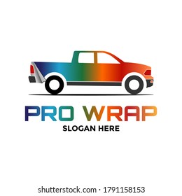 vector de diseño de logotipo de envoltura de coches