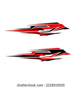 car wrapping sticker template design vector