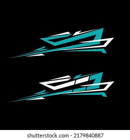 Car Wrapping Sticker Vector. Modern Car Stickers
