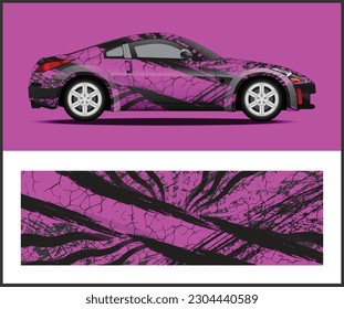 diseños de kit de fondo de carreras de bandas de envoltura de coches para vehículos plantilla de Blueprint