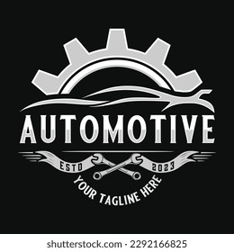 diseño del logotipo de automoción de coches y coches. perfecto para la reparación automática de autonegocios