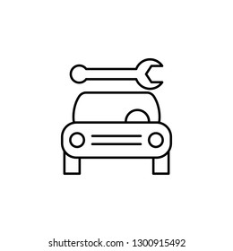 car, wrench icon. Can be used for web, logo, mobile app, UI, UX on white background