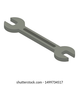Car wrench icon. Isometric of car wrench vector icon for web design isolated on white background