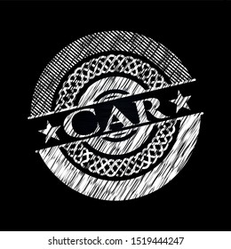Car written on a chalkboard. Vector Illustration. Detailed.