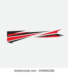 car and yacht body sticker template vector design