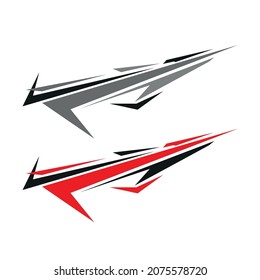 car and yacht body sticker template design vector. motorcycle sticker printing. 

