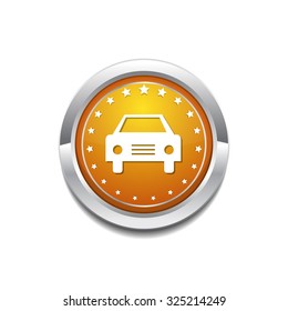 Car Yellow Vector Icon Button
