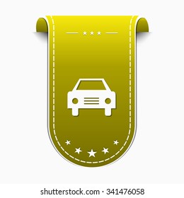Car Yellow Vector Icon Design
