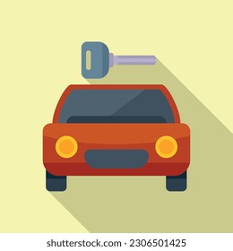 Car zone parking icon flat vector. Space security. Toll home