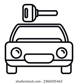 Car zone parking icon outline vector. Space security. Toll home