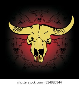Carabao buffalo vector sign illustrator abstract design background black color