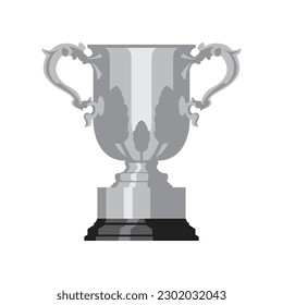 Carabao cup english league cup team tournament cup vector silver trophy for winner on white background.