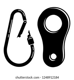 Carabine equipment icon. Simple illustration of carabine equipment vector icon for web design isolated on white background