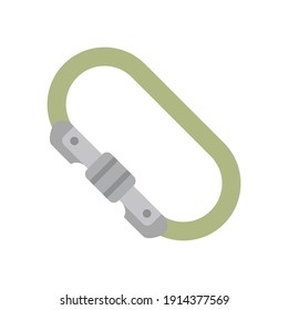 carabiner adventure outdoor of color style icon design vector template